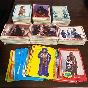 Vintage 1977 1980 O-Pee-Chee Star Wars Trading Card Sticker Lot 250+ Cards POOR